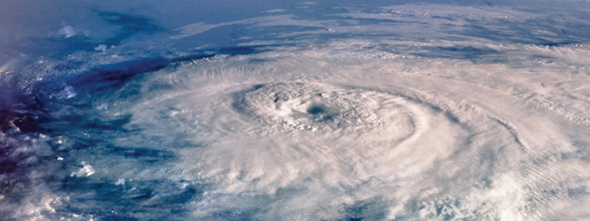 Areal photo of a hurricane 