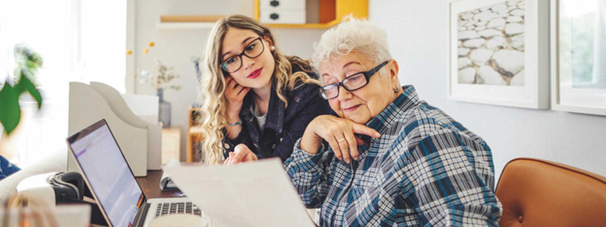 People looking over documents