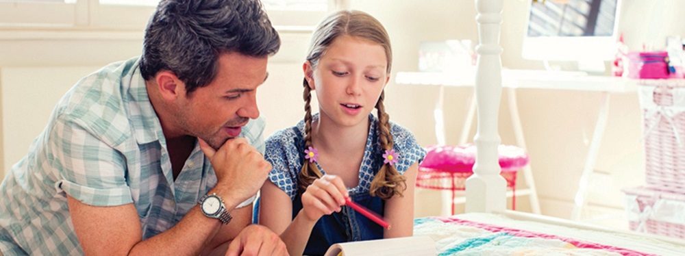 Father and Daughter having a discussion together